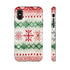 Icelandic Watercolor inspired by Christmas Sweaters - Impact Resistant Phone Case iPhone X Glossy